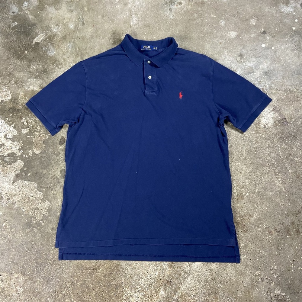 Polo Ralph Lauren Polo Shirt Size XXL Blue Short Sleeve Red Pony Logo Golf Wear